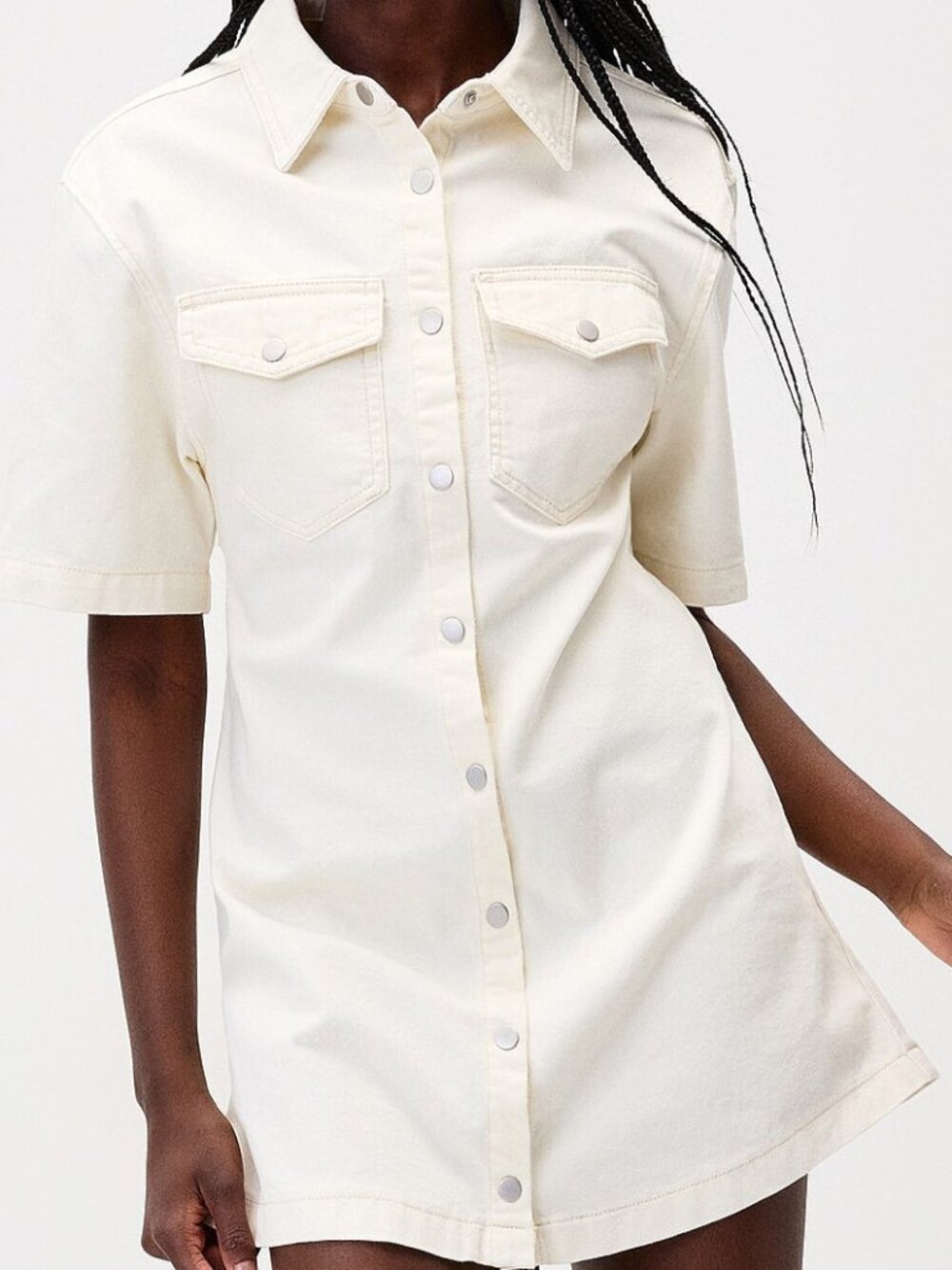 NWT Stretch denim shirtdress 100% cotton